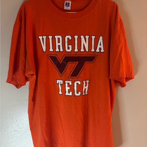 Russell Athletic Bright Orange T-Shirt - Picture 1 of 6